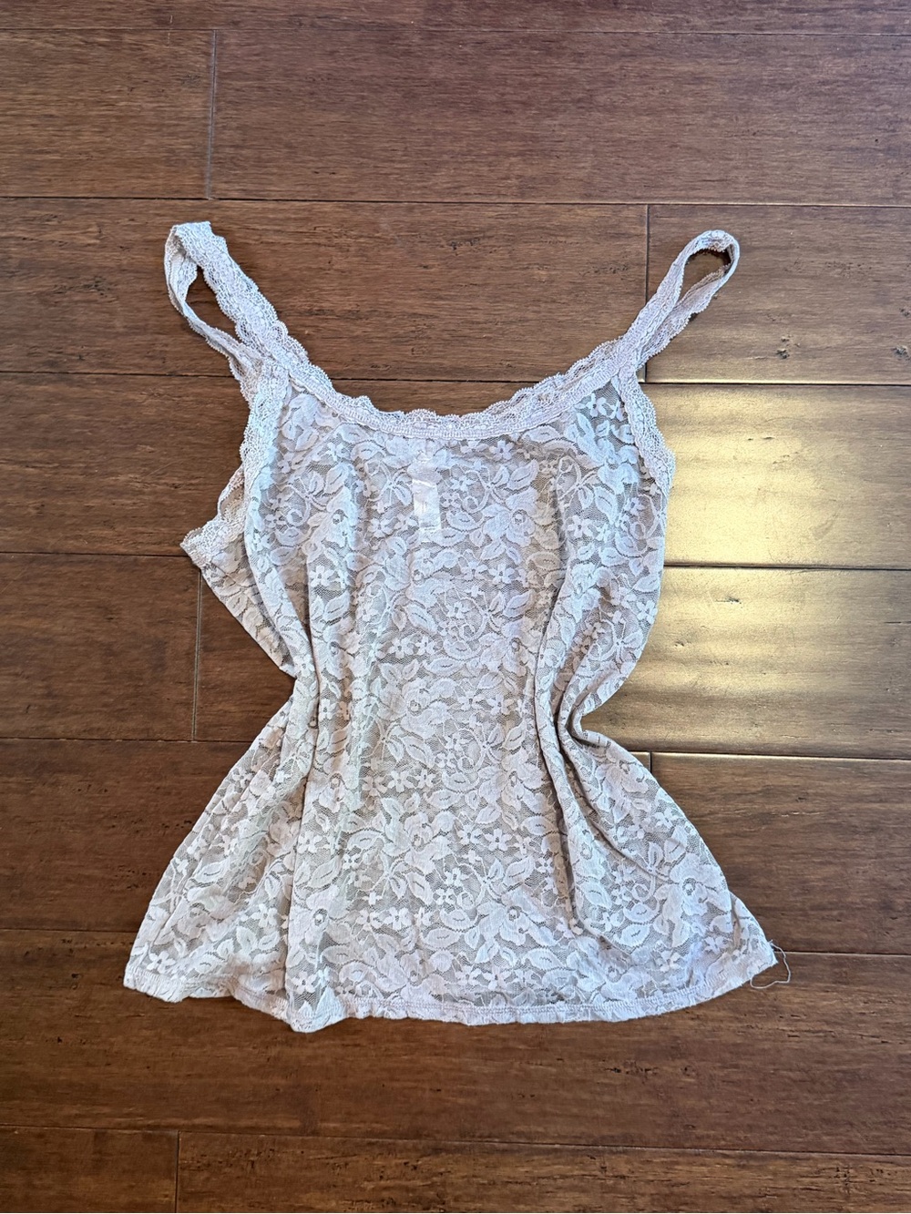 Gilligan & O'Malley Lace Camisole Tank Top - Lavender